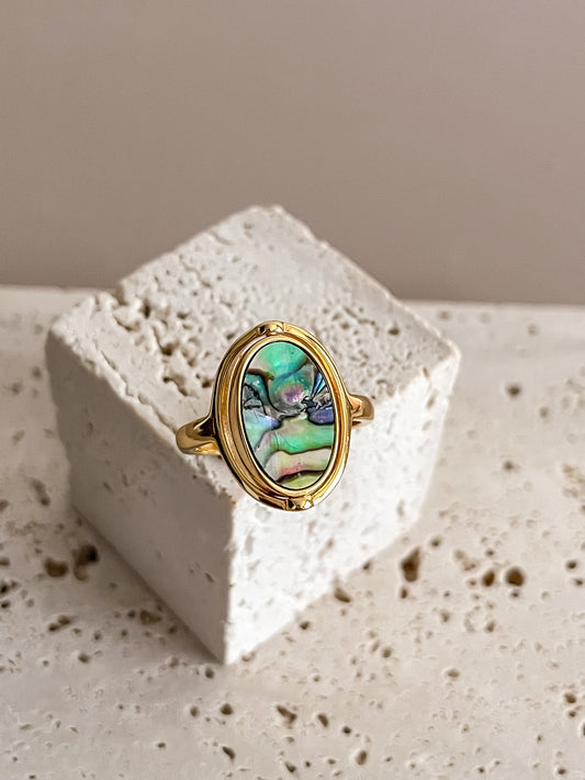 Flippable Abalone Shell Ring