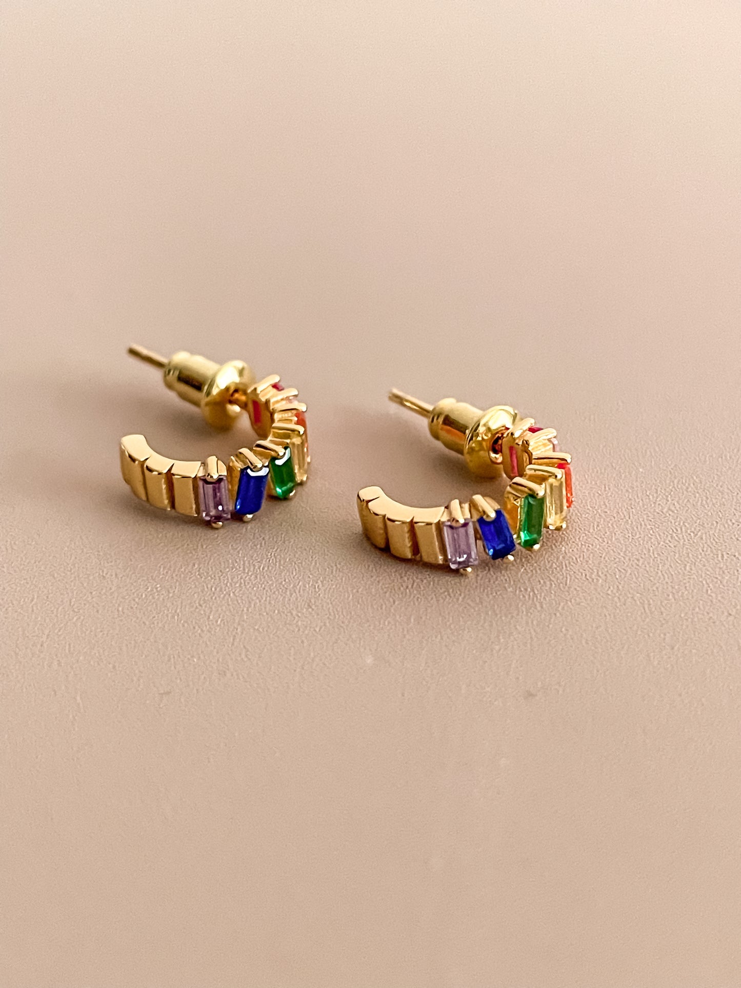 Rainbow Zircon Earrings