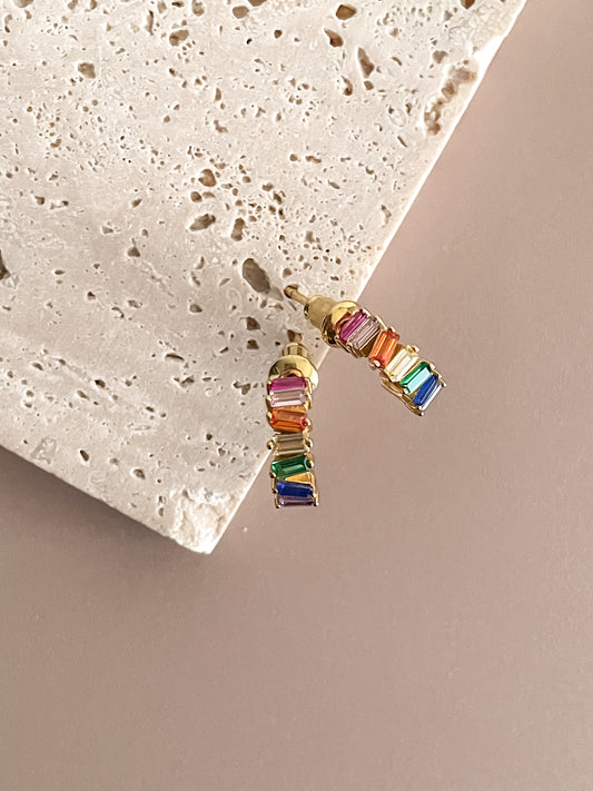 Rainbow Zircon Earrings