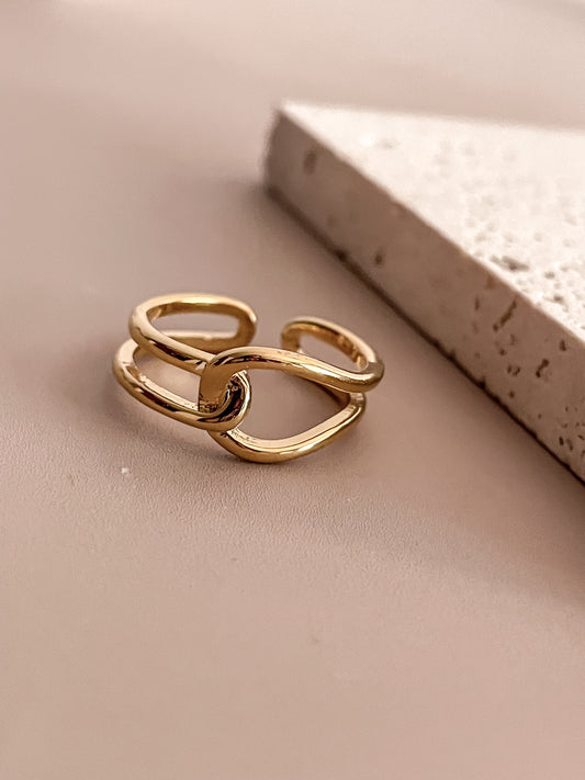 Gold Knot Ring - Wide