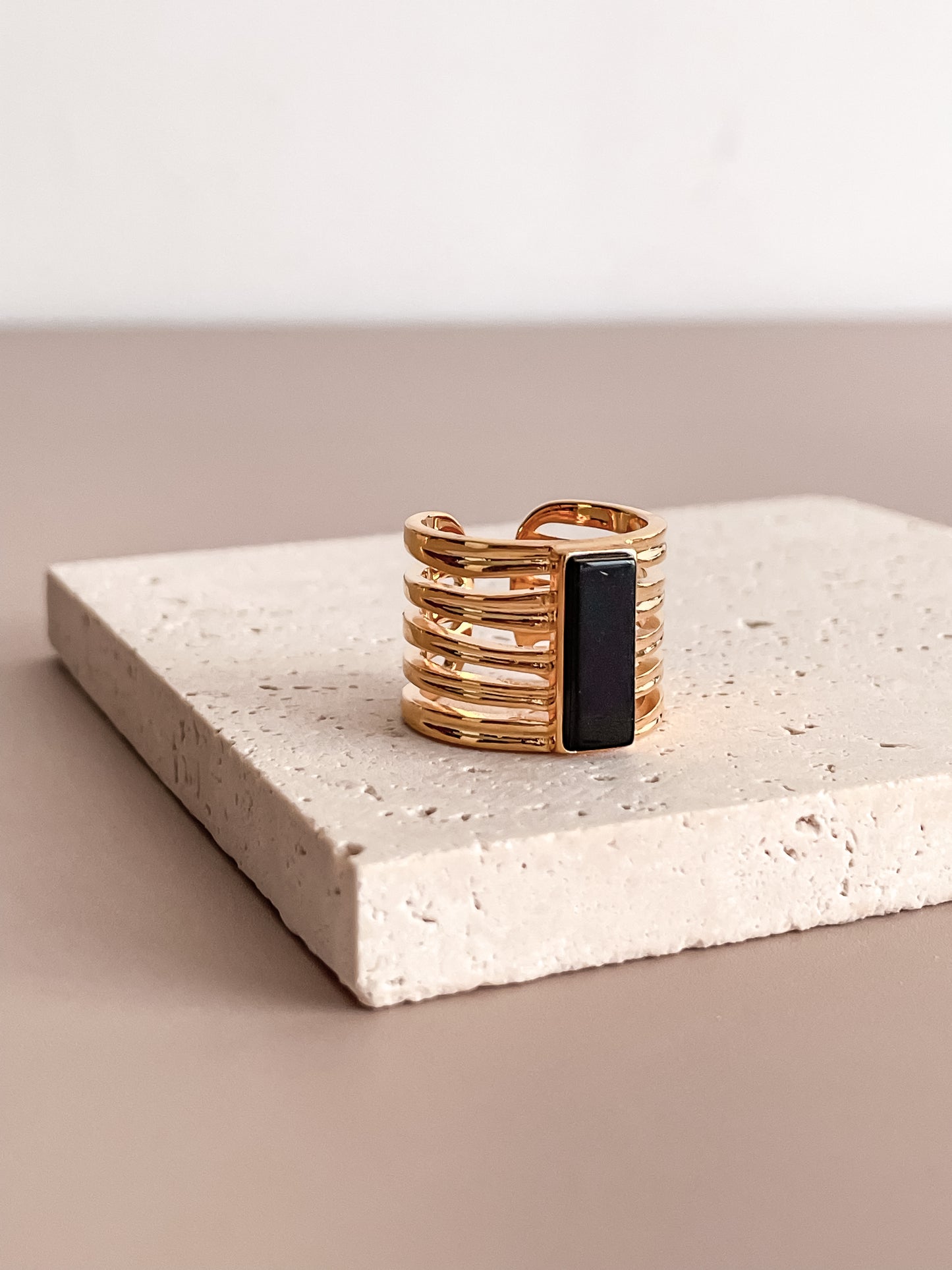 Onyx Open Ring