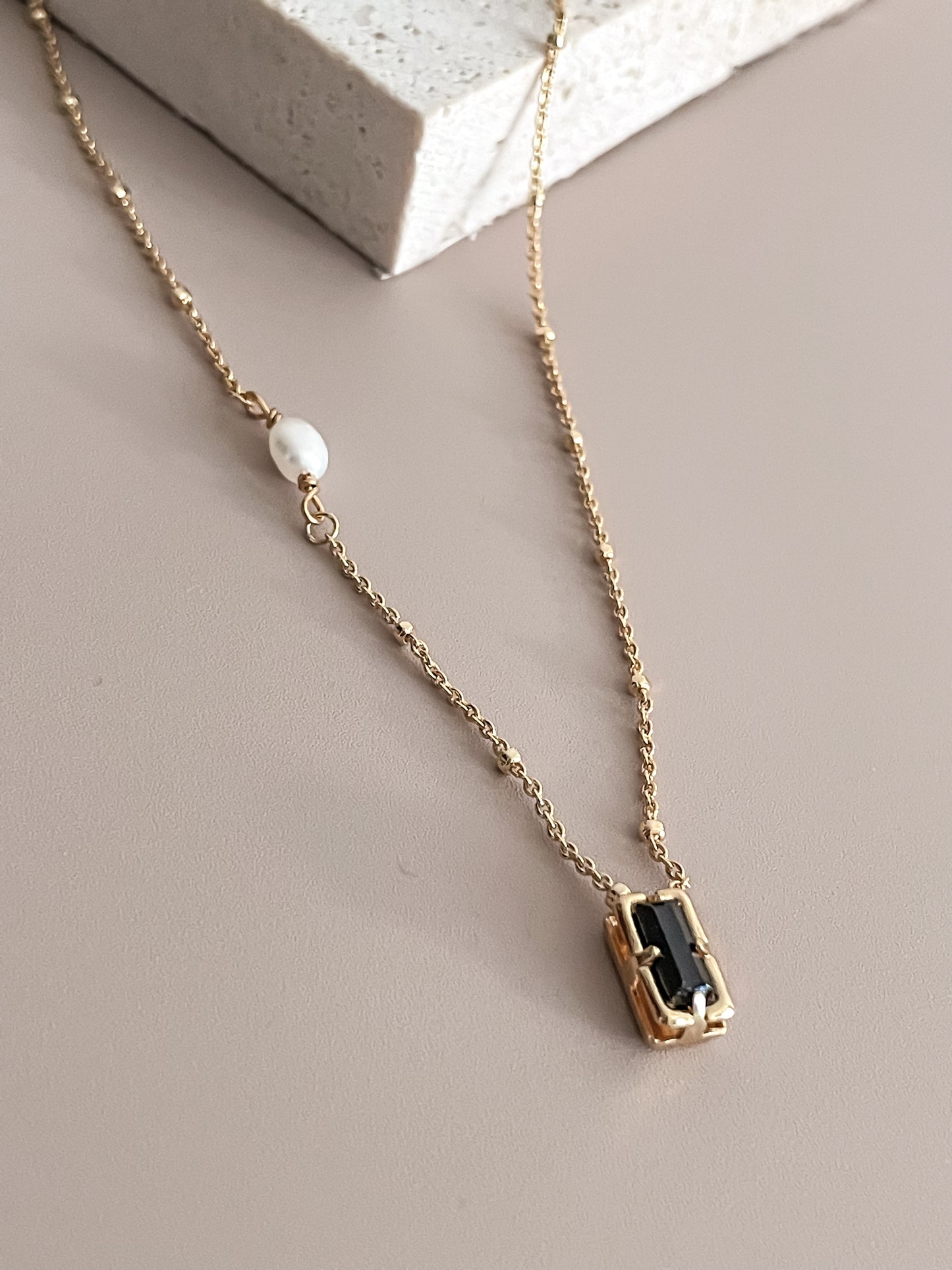 Black Zirconia Necklace