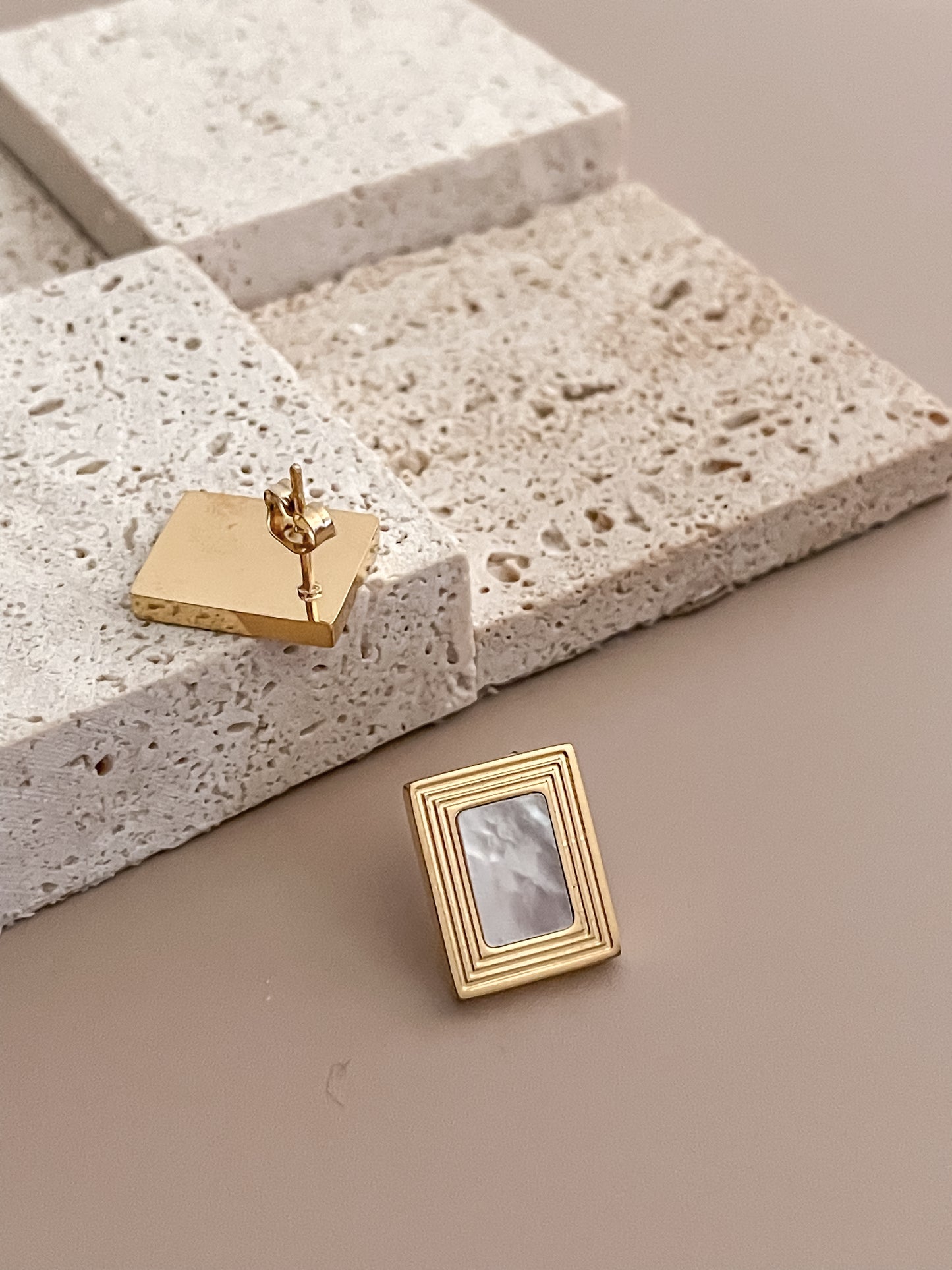 Square Mother of Pearl Earrings