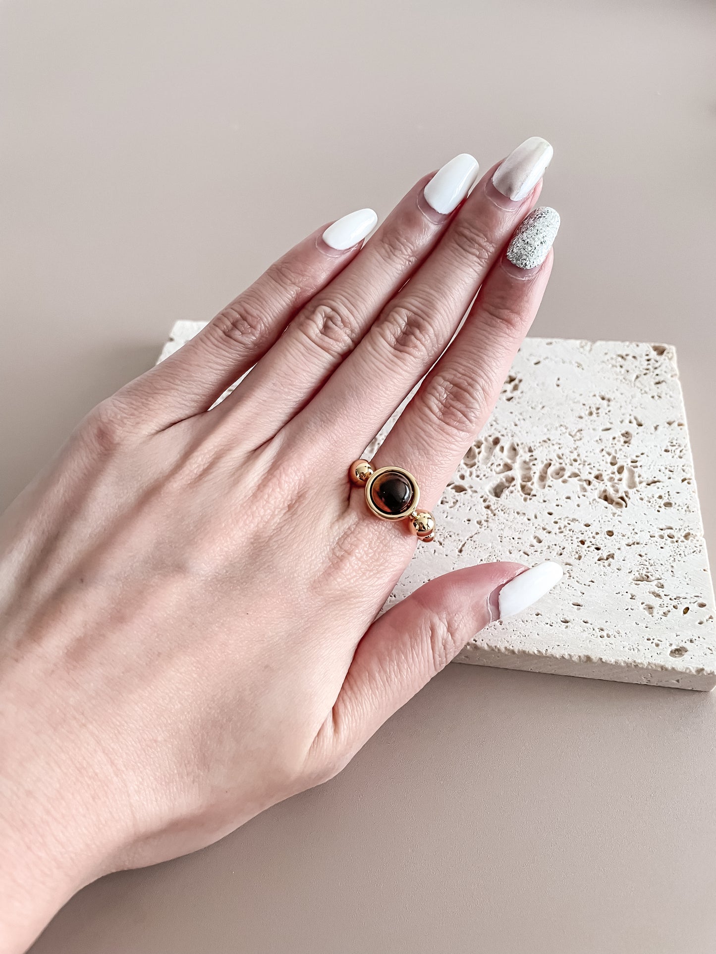 Tiger's Eye Inlaid Ring