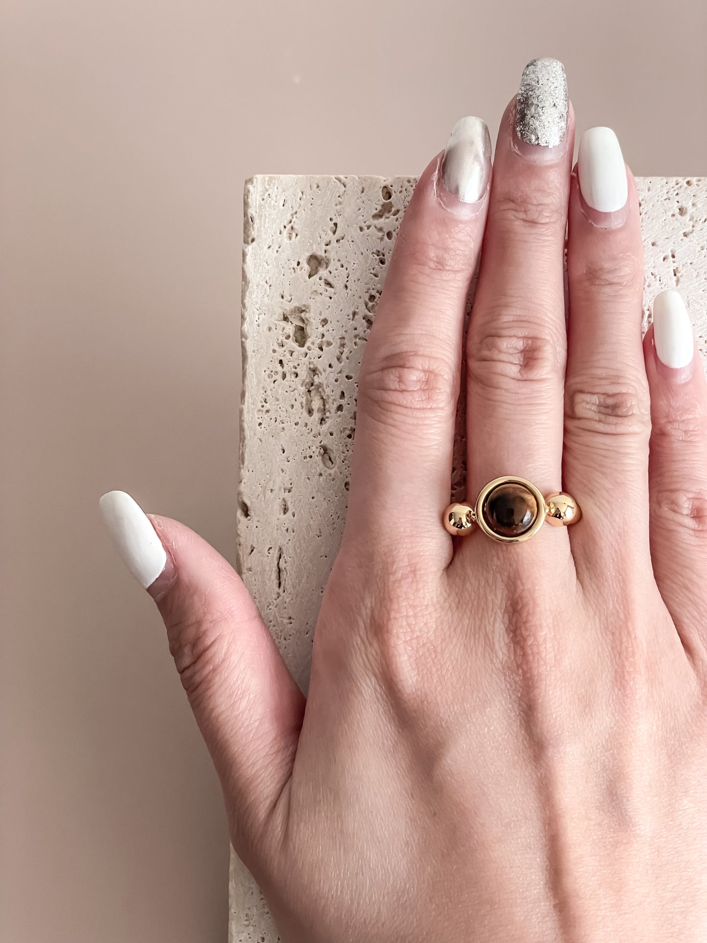 Tiger's Eye Inlaid Ring