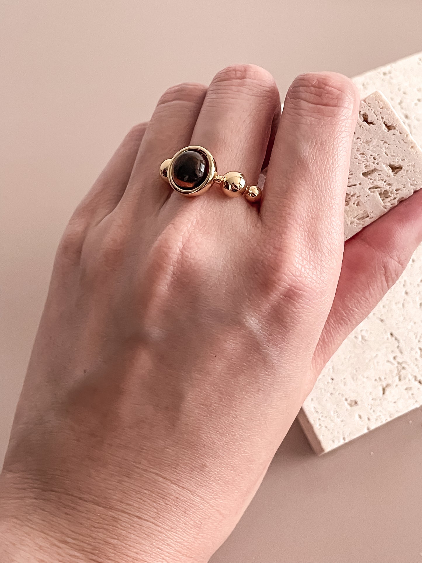 Tiger's Eye Inlaid Ring