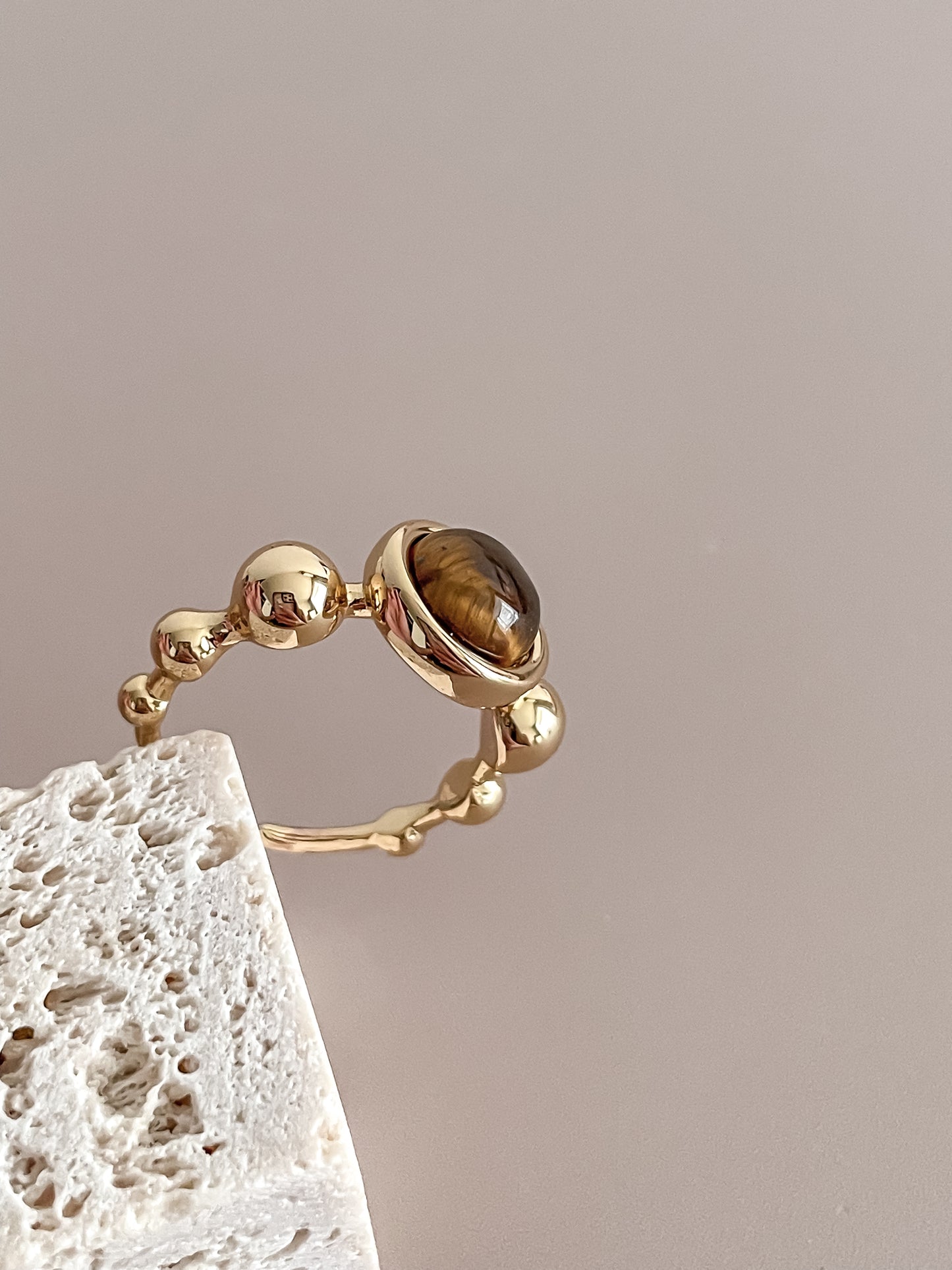 Tiger's Eye Inlaid Ring