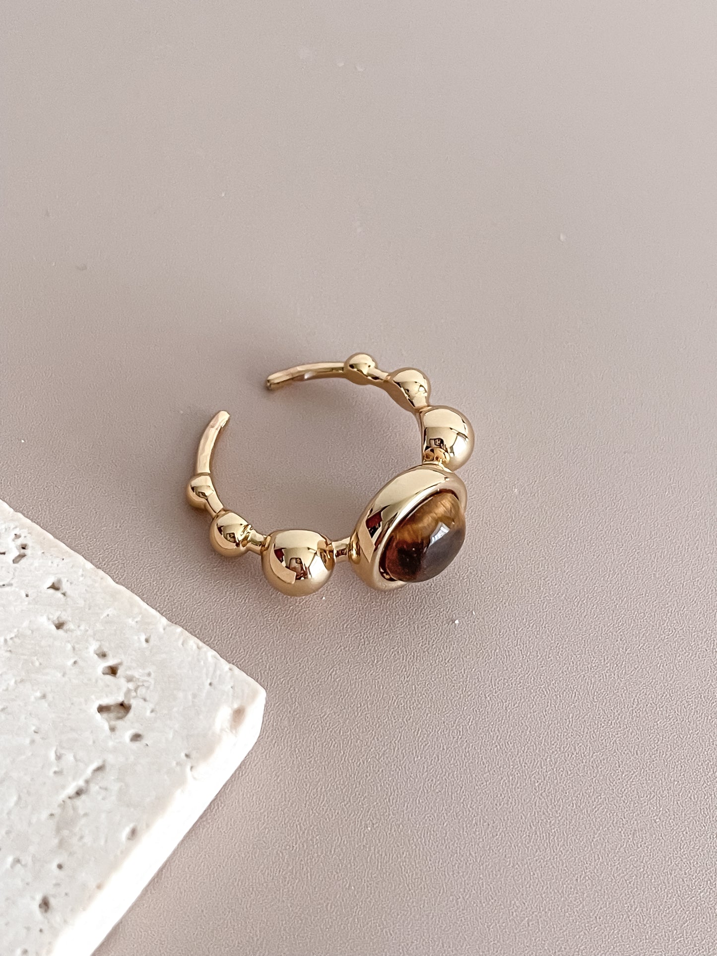 Tiger's Eye Inlaid Ring