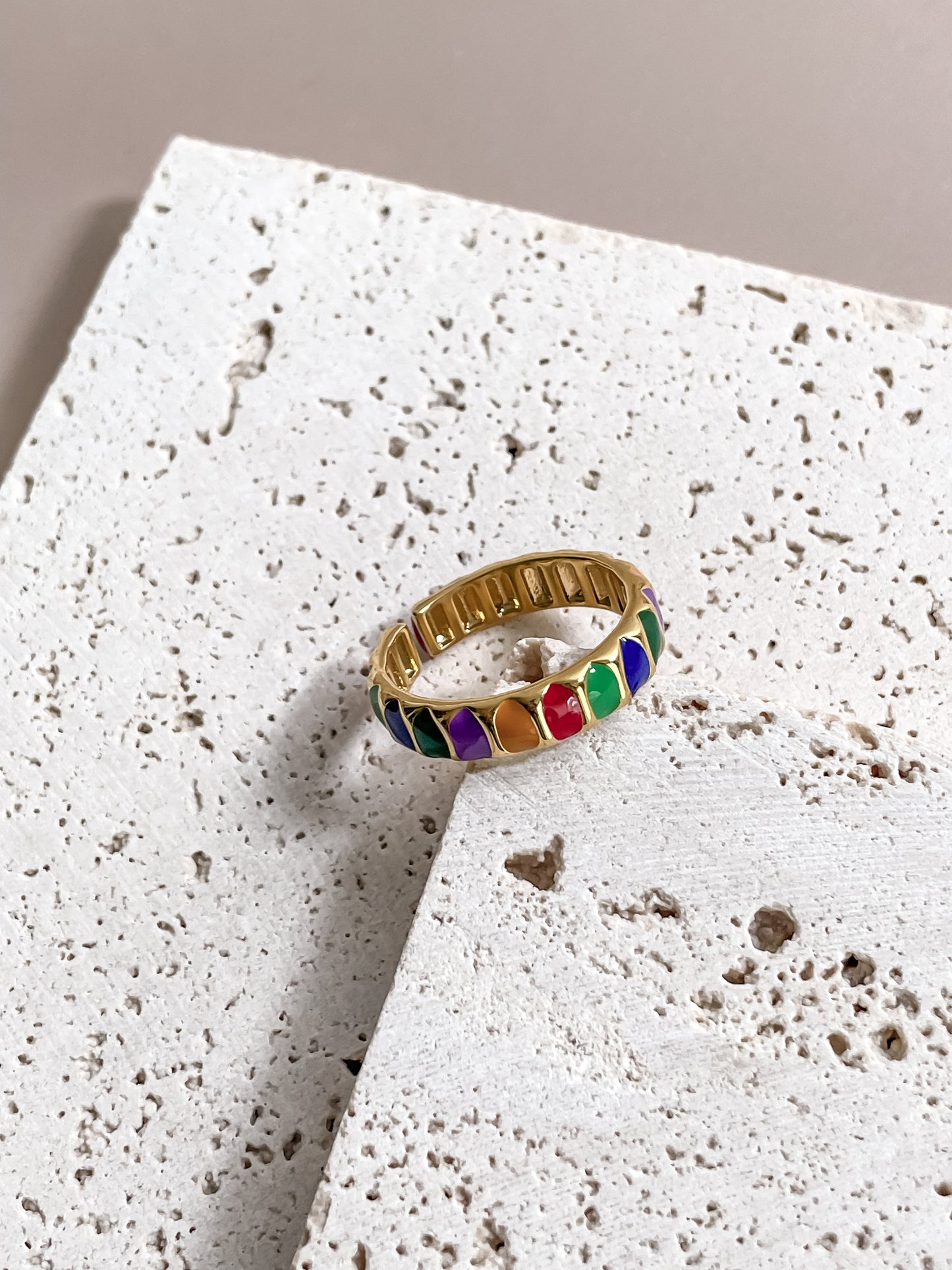 Color Palette Enamel Ring