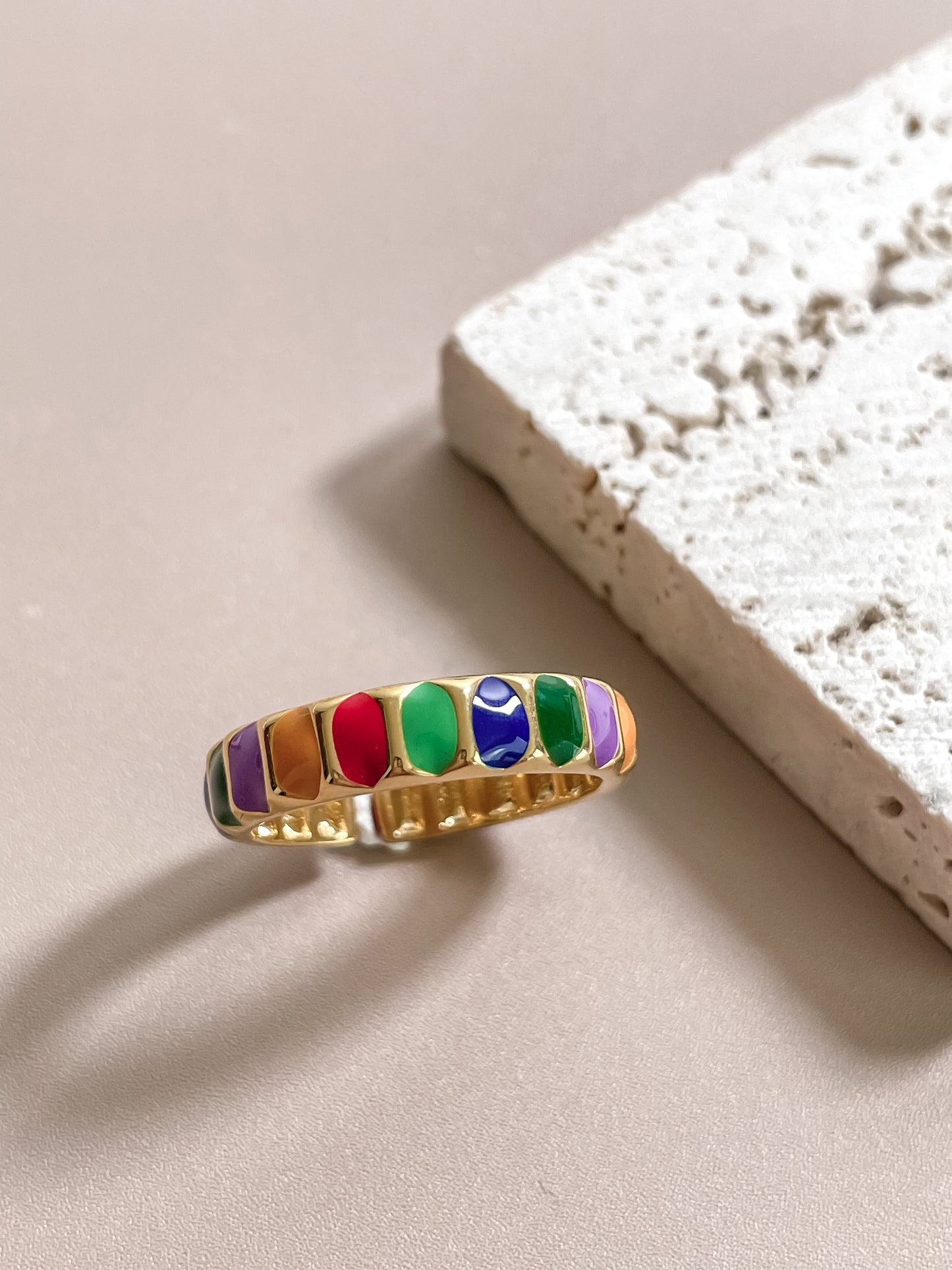 Color Palette Enamel Ring