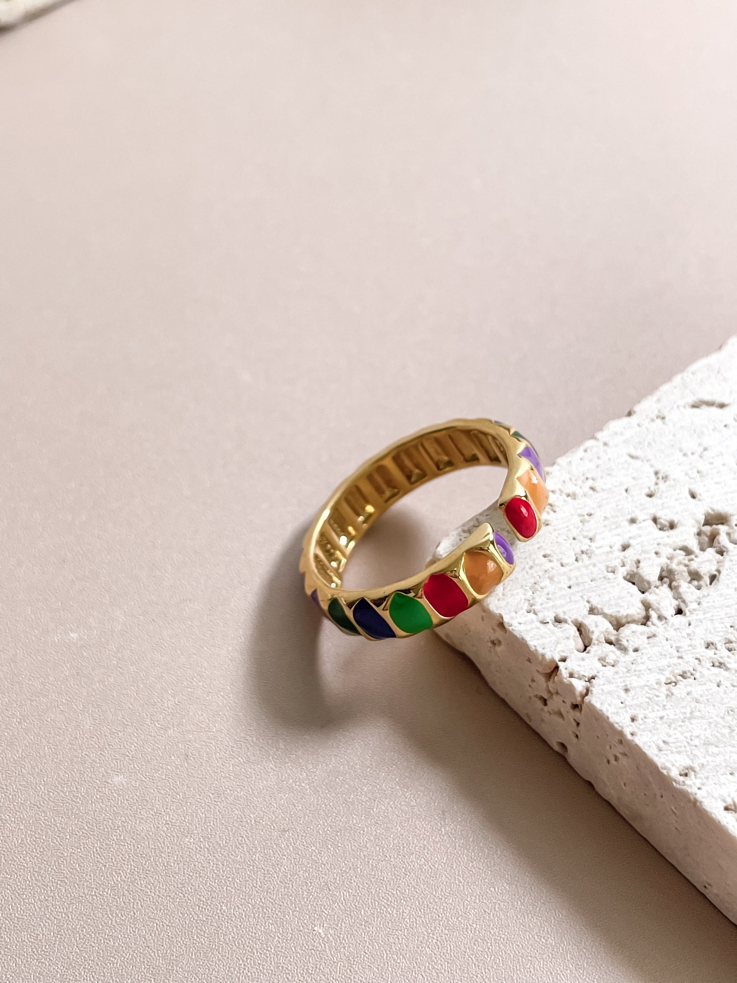 Color Palette Enamel Ring