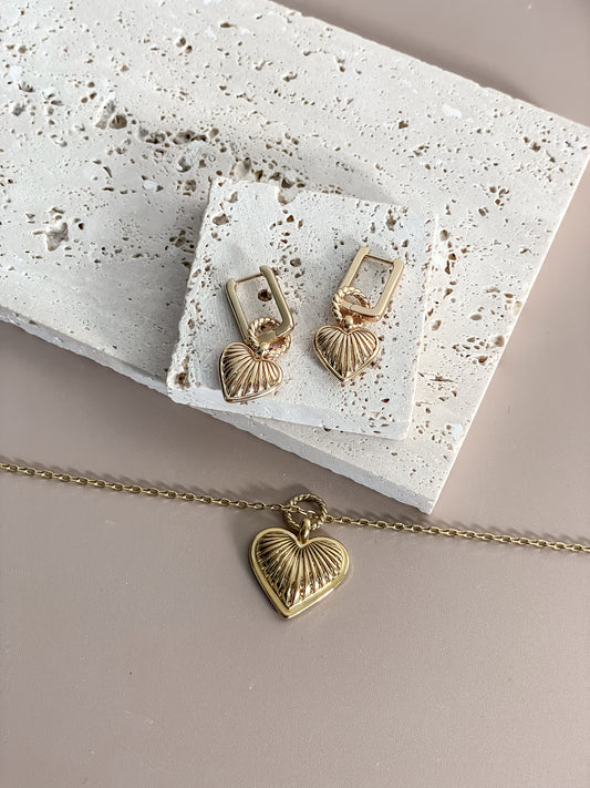 Ridge Heart Jewelry Set