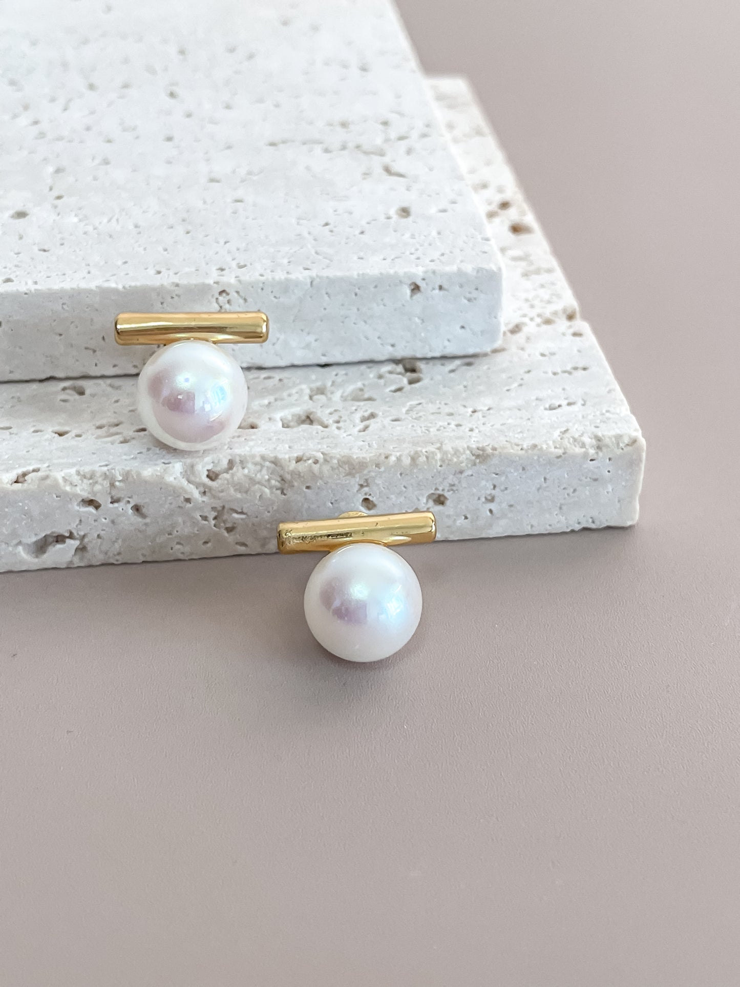 Classic Pearl Stud Earrings