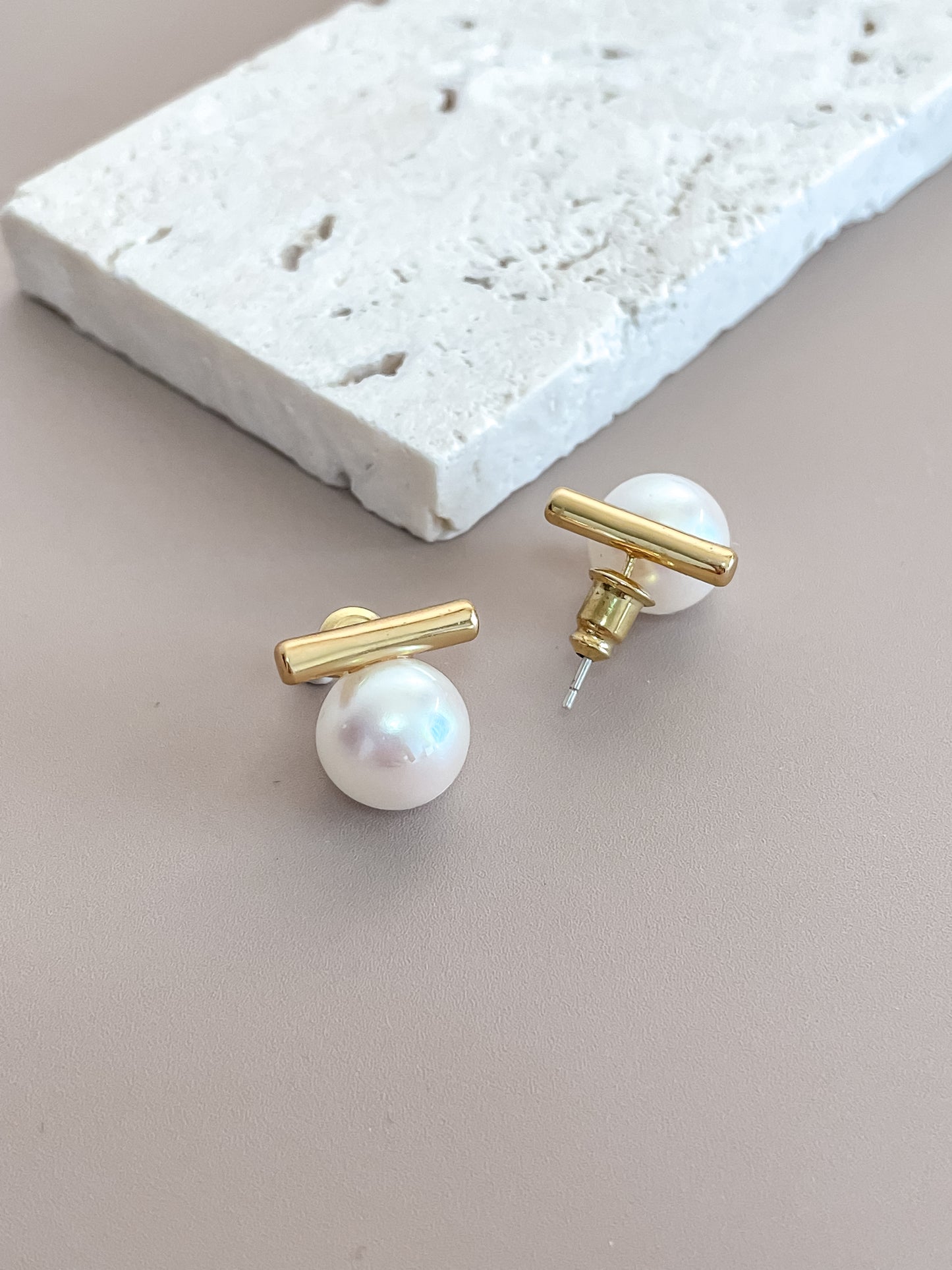 Classic Pearl Stud Earrings