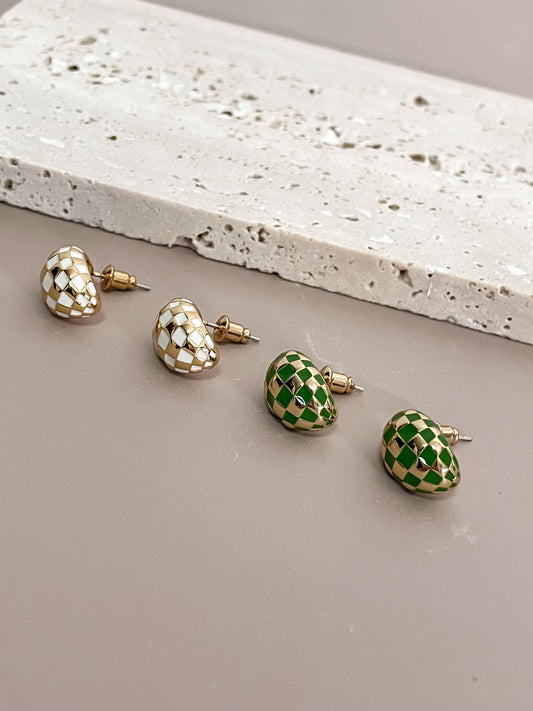 Checkerboard Pattern Earrings