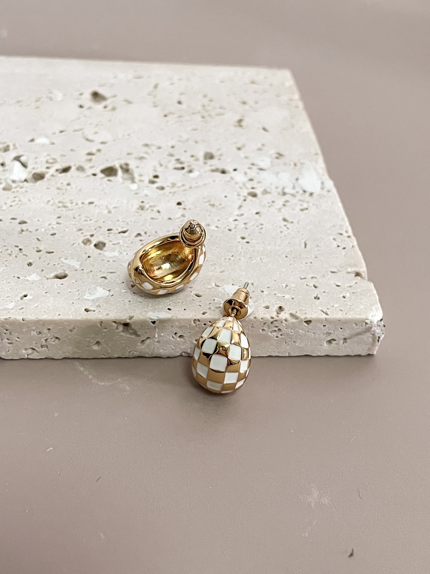 Checkerboard Pattern Earrings