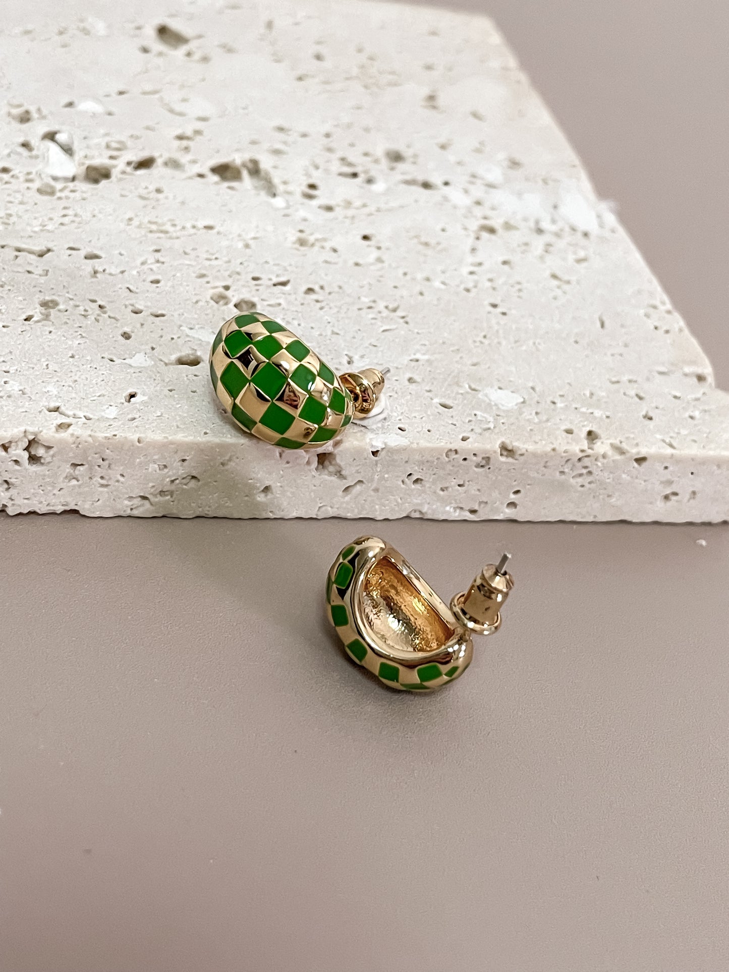 Checkerboard Pattern Earrings