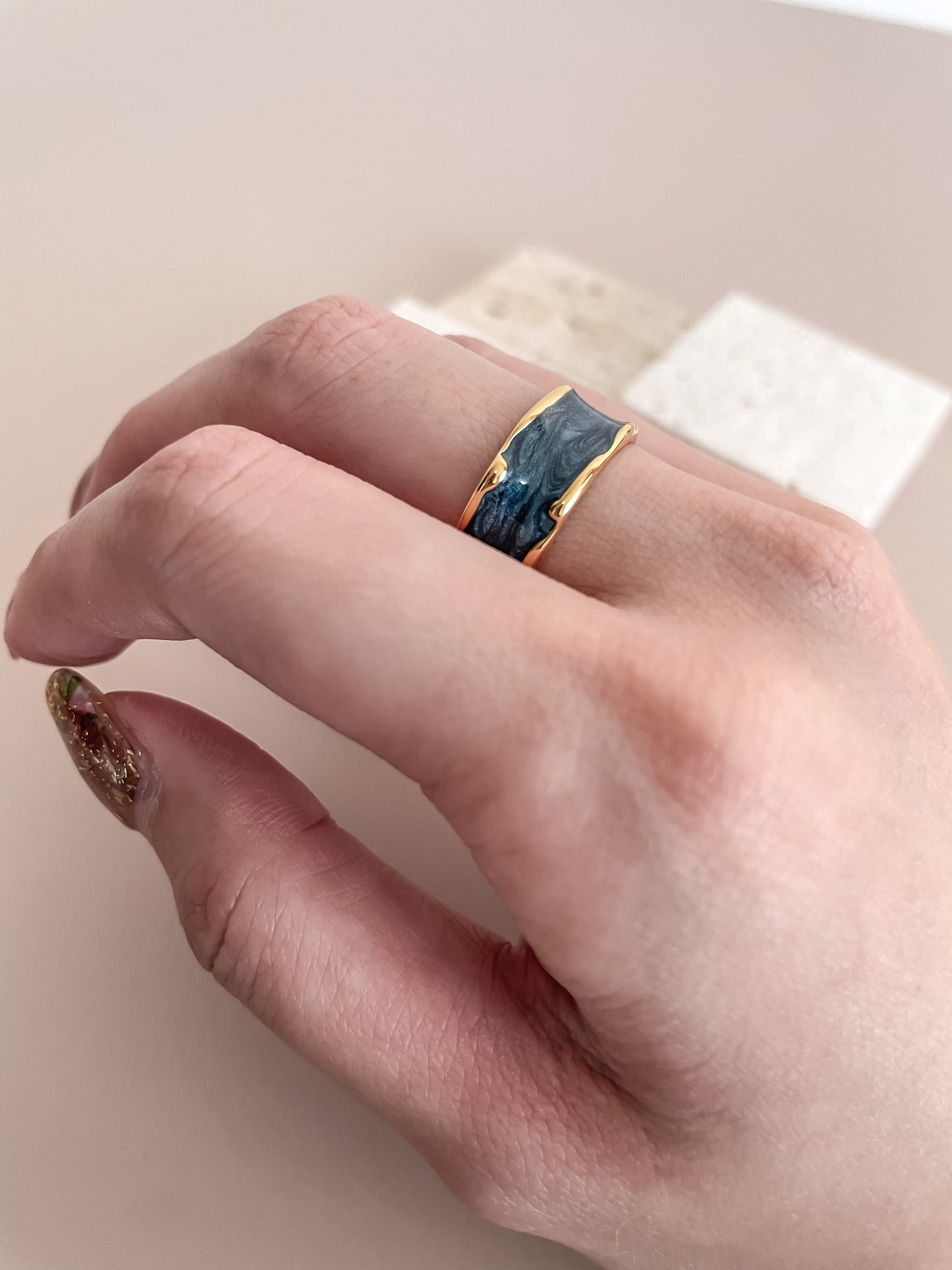 Irregular Enamel Ring